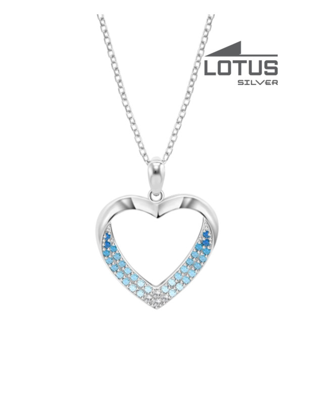 LOTUS SILVER HEART NECKLACE
